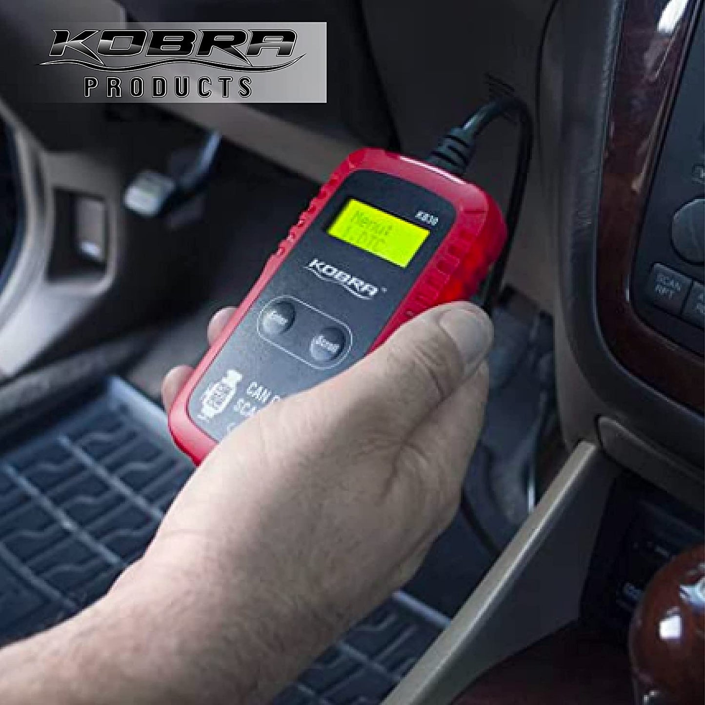 Kobra Newest Version OBD2 Scanner Car Code Reader - Universal Auto OBD Car Diagnostic Tools for All Cars, Automotive Check Engine Readers with Reset (Red and Black)
