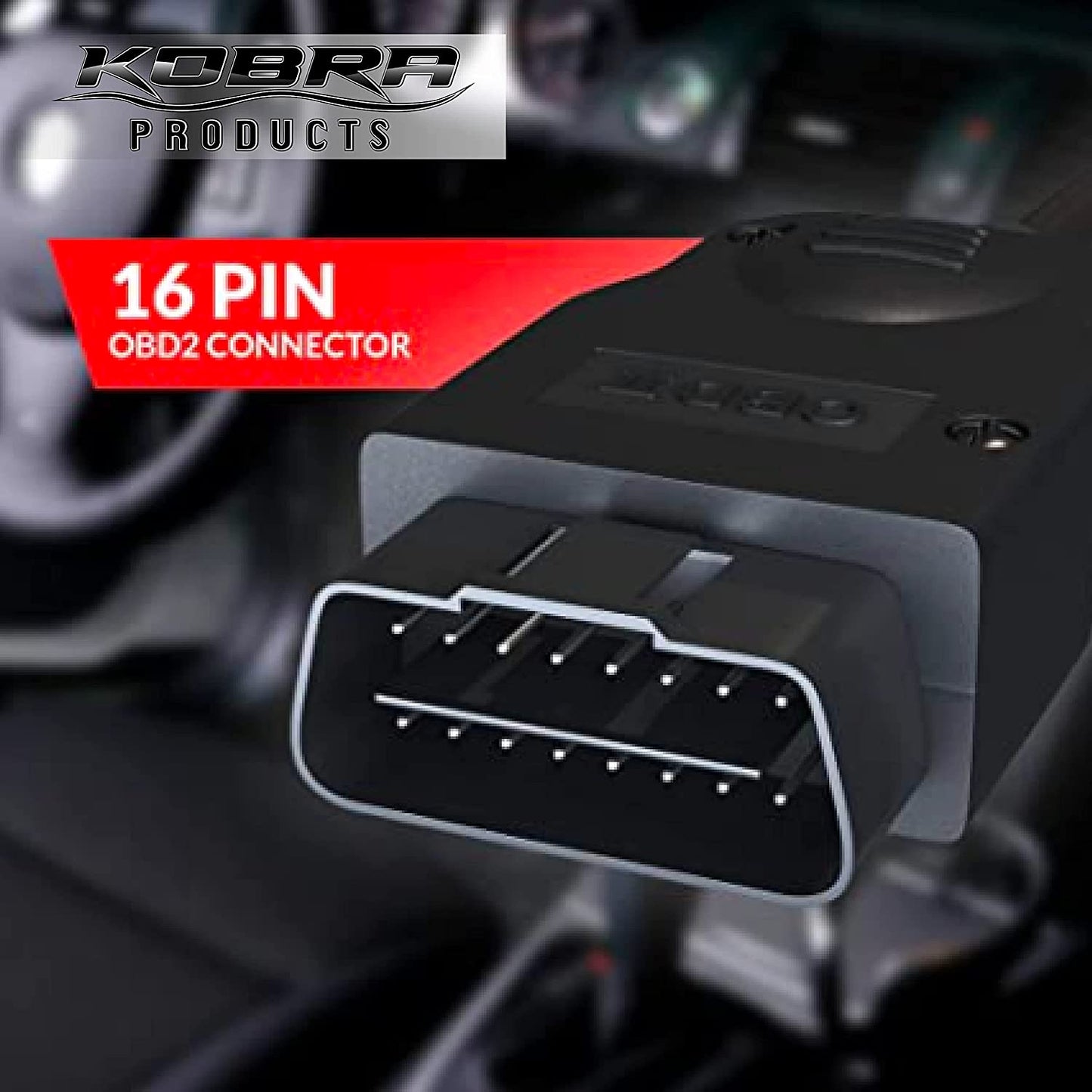 Kobra Newest Version OBD2 Scanner Car Code Reader - Universal Auto OBD Car Diagnostic Tools for All Cars, Automotive Check Engine Readers with Reset (Red and Black)