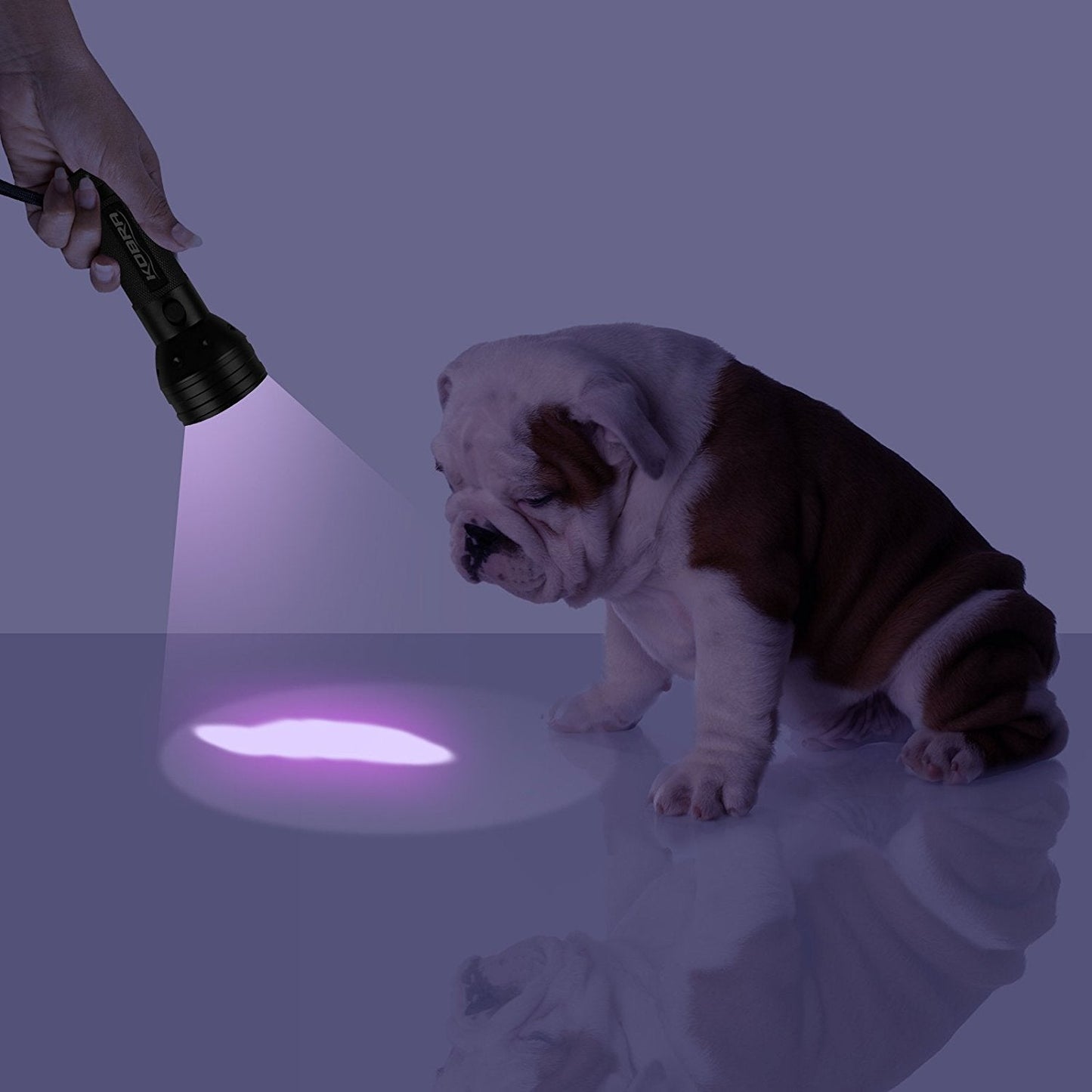 100 LED UV Ultra-Bright Blacklight Flashlight 18W 385-395nm - Purple