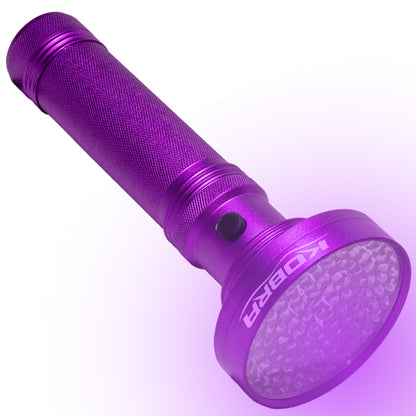 100 LED UV Ultra-Bright Blacklight Flashlight 18W 385-395nm - Purple