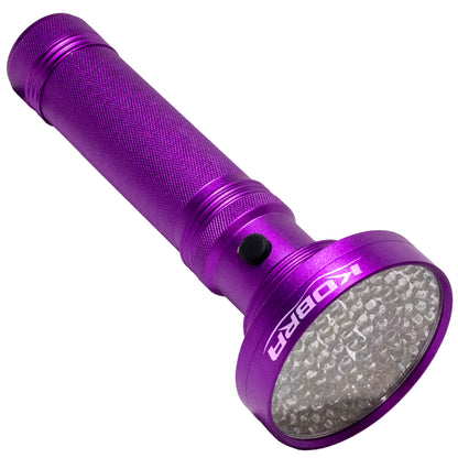 100 LED UV Ultra-Bright Blacklight Flashlight 18W 385-395nm - Purple