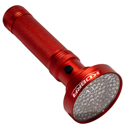 100 LED UV Ultra-Bright Blacklight Flashlight 18W 385-395nm - Red